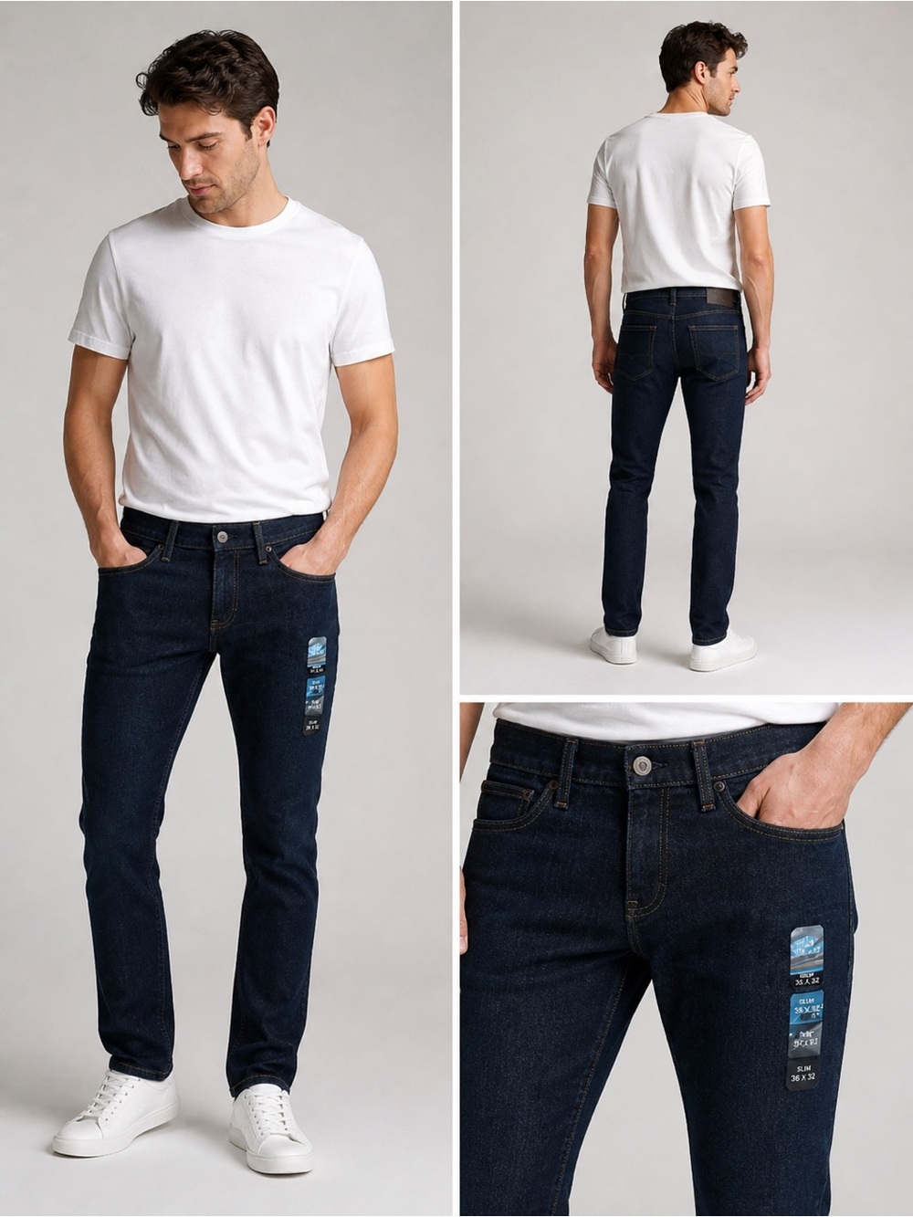 J.Crew Slim Fit Stretch Jeans Dark Wash 36x32 NWT